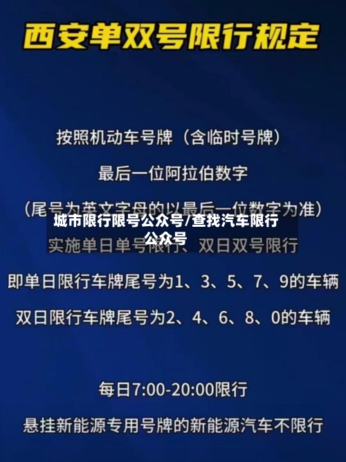 城市限行限号公众号/查找汽车限行公众号