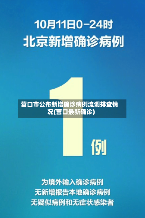 营口市公布新增确诊病例流调排查情况(营口最新确诊)
