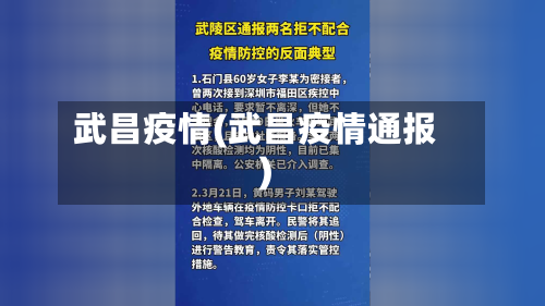 武昌疫情(武昌疫情通报)
