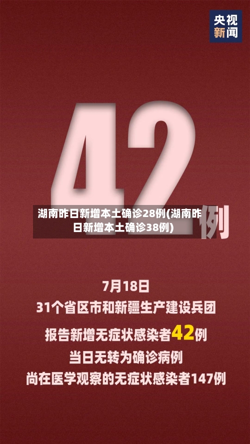 湖南昨日新增本土确诊28例(湖南昨日新增本土确诊38例)