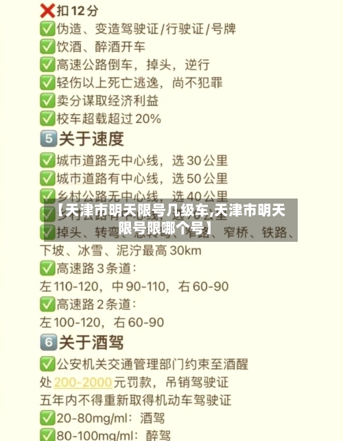【天津市明天限号几级车,天津市明天限号限哪个号】