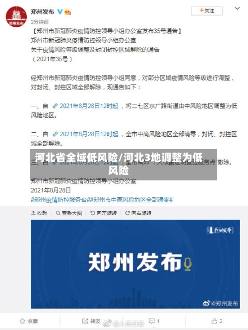 河北省全域低风险/河北3地调整为低风险