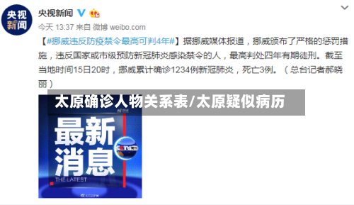 太原确诊人物关系表/太原疑似病历