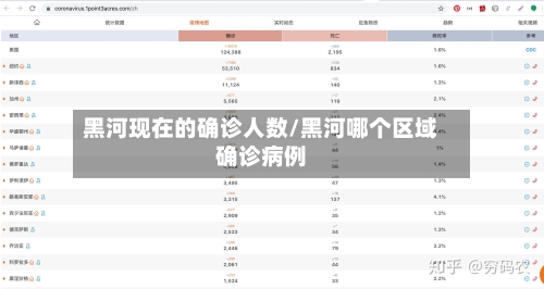黑河现在的确诊人数/黑河哪个区域确诊病例