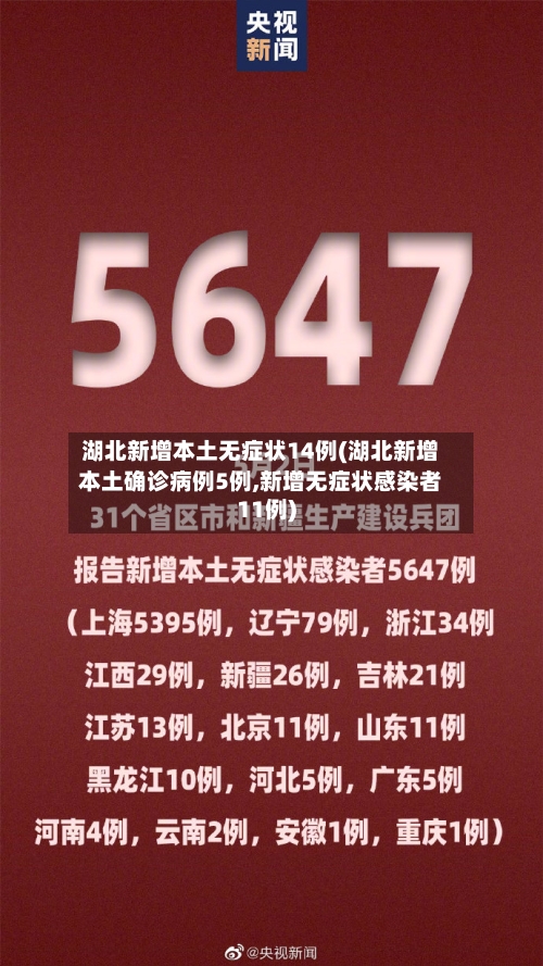 湖北新增本土无症状14例(湖北新增本土确诊病例5例,新增无症状感染者11例)