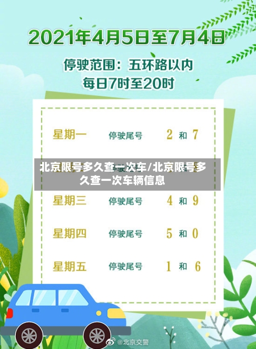 北京限号多久查一次车/北京限号多久查一次车辆信息