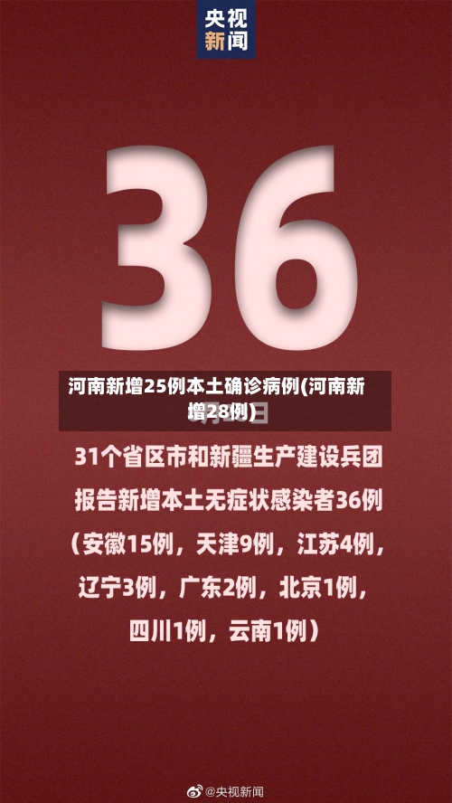 河南新增25例本土确诊病例(河南新增28例)