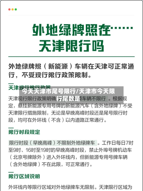今天天津市尾号限行/天津市今天限行尾数是