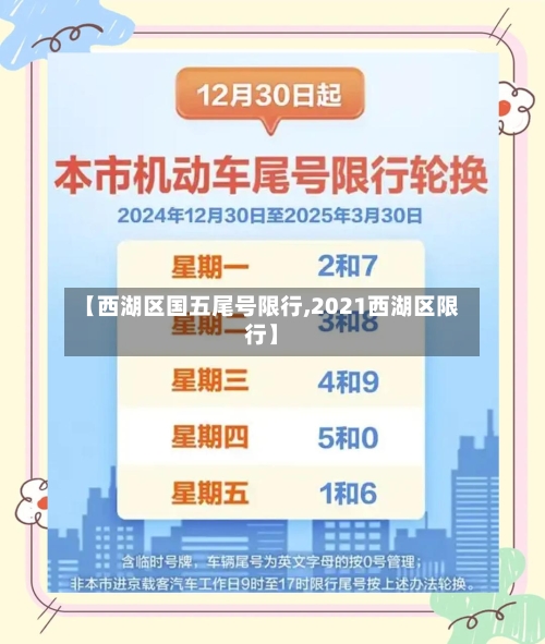 【西湖区国五尾号限行,2021西湖区限行】