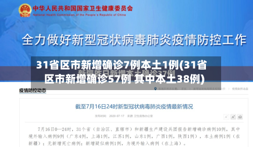 31省区市新增确诊7例本土1例(31省区市新增确诊57例 其中本土38例)