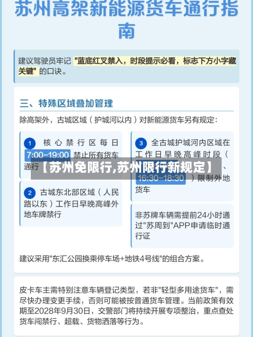 【苏州免限行,苏州限行新规定】