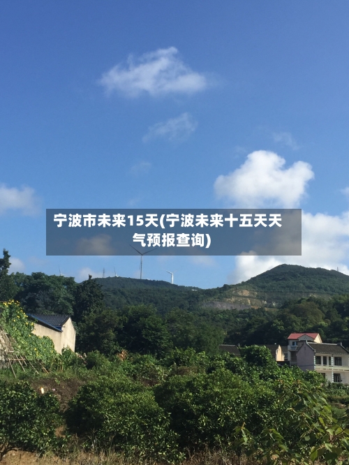 宁波市未来15天(宁波未来十五天天气预报查询)