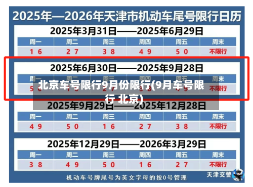 北京车号限行9月份限行(9月车号限行 北京)