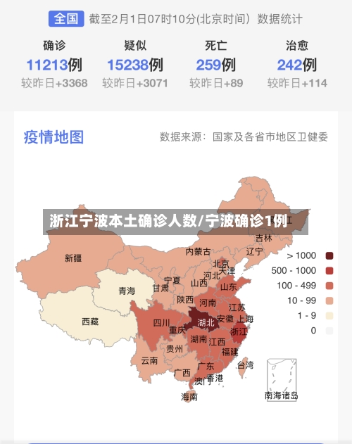 浙江宁波本土确诊人数/宁波确诊1例