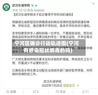 宁河区确诊行动轨迹图(宁河有感染冠状病毒的吗)