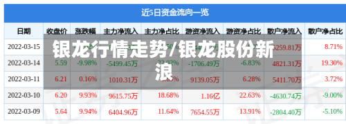 银龙行情走势/银龙股份新浪
