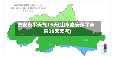 泰安东平天气15天(山东泰安东平未来30天天气)