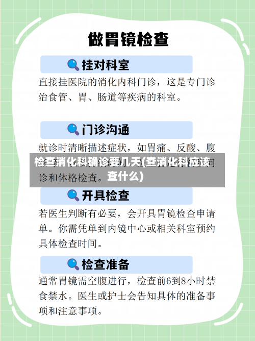 检查消化科确诊要几天(查消化科应该查什么)