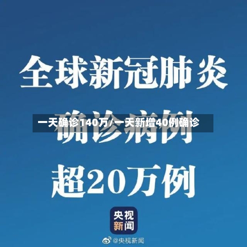 一天确诊140万/一天新增40例确诊