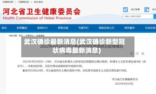 武汉确诊最新消息(武汉确诊新型冠状病毒最新消息)