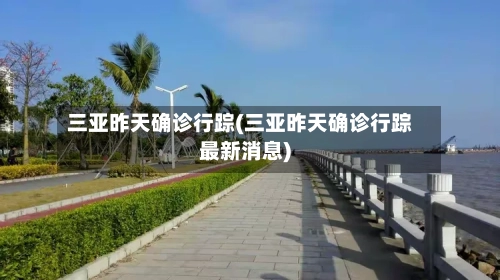 三亚昨天确诊行踪(三亚昨天确诊行踪最新消息)