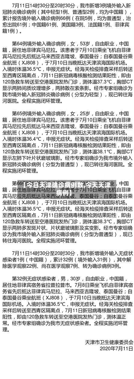 【今日天津确诊病例数,今天天津病例】