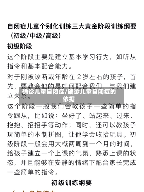 确诊儿童自闭症/确诊儿童自闭症的依据