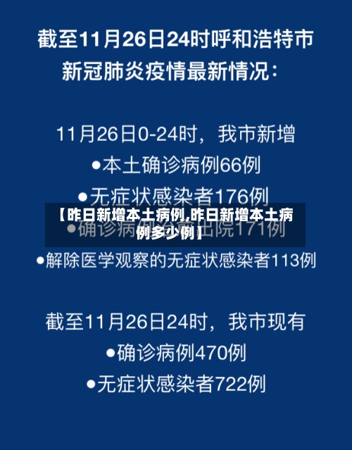 【昨日新增本土病例,昨日新增本土病例多少例】