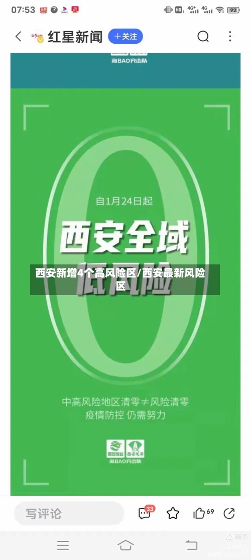 西安新增4个高风险区/西安最新风险区