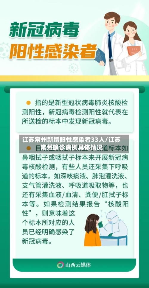 江苏常州新增阳性感染者33人/江苏常州确诊病例具体情况