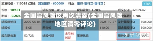全国高风险区再次清零(全国高风险地区清零评论)