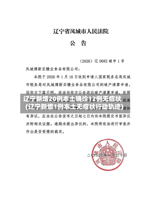 辽宁新增20例本土确诊12例无症状(辽宁新增1例本土无症状行动轨迹)