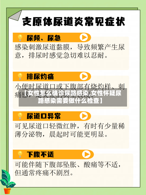 【女性怎么确诊尿路感染,女性怀疑尿路感染需要做什么检查】