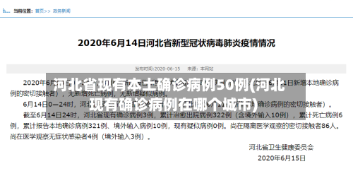 河北省现有本土确诊病例50例(河北现有确诊病例在哪个城市)