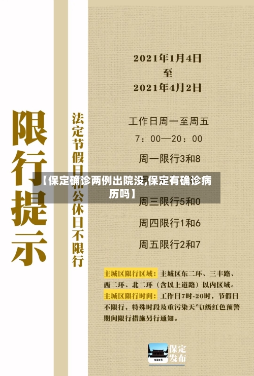 【保定确诊两例出院没,保定有确诊病历吗】