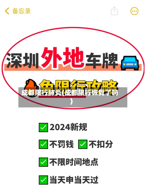 成都限行肺炎(成都限行恢复了吗)