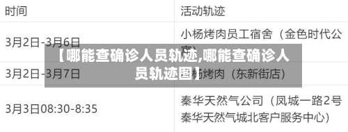 【哪能查确诊人员轨迹,哪能查确诊人员轨迹图】