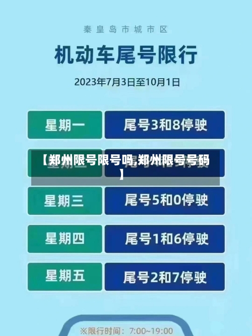 【郑州限号限号吗,郑州限号号码】