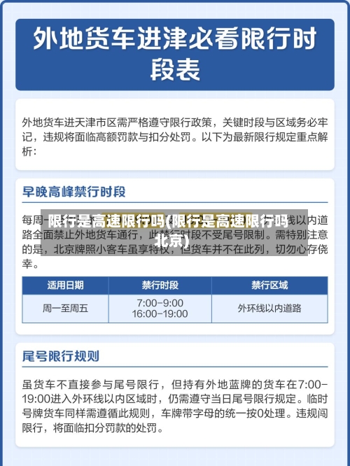 限行是高速限行吗(限行是高速限行吗北京)