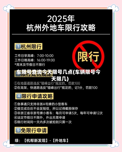 车限号查询今天限号几点(车辆限号今天限几)