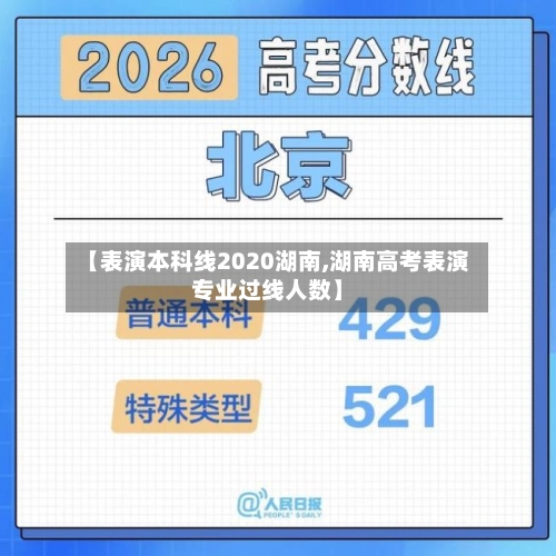 【表演本科线2020湖南,湖南高考表演专业过线人数】