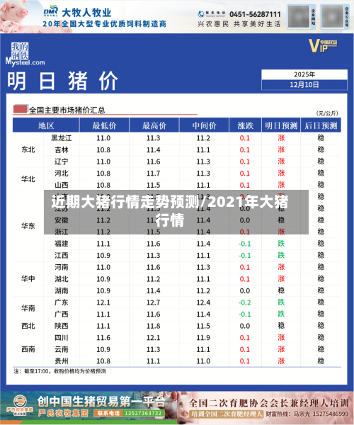 近期大猪行情走势预测/2021年大猪行情