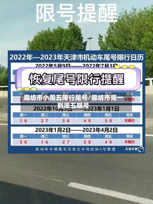 廊坊市小周五限行尾号/廊坊市周一到周五限号