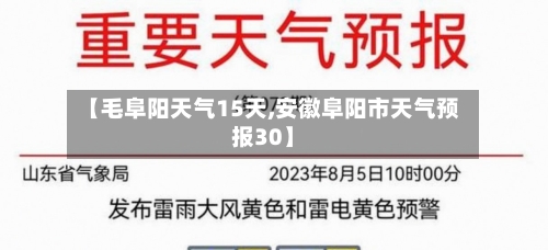 【毛阜阳天气15天,安徽阜阳市天气预报30】