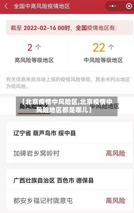 【北京疫情中风险区,北京疫情中风险地区都是哪儿】