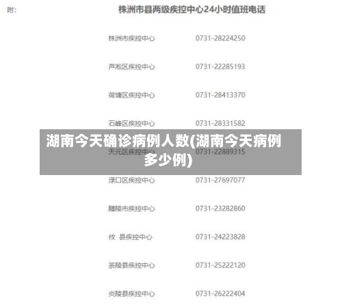 湖南今天确诊病例人数(湖南今天病例多少例)