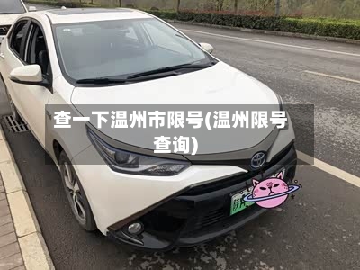 查一下温州市限号(温州限号查询)