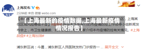 【上海最新的疫情数据,上海最新疫情情况报告】