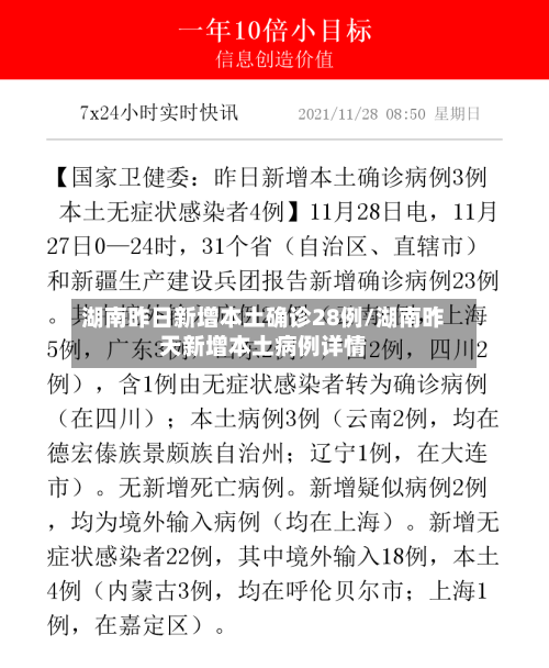 湖南昨日新增本土确诊28例/湖南昨天新增本土病例详情