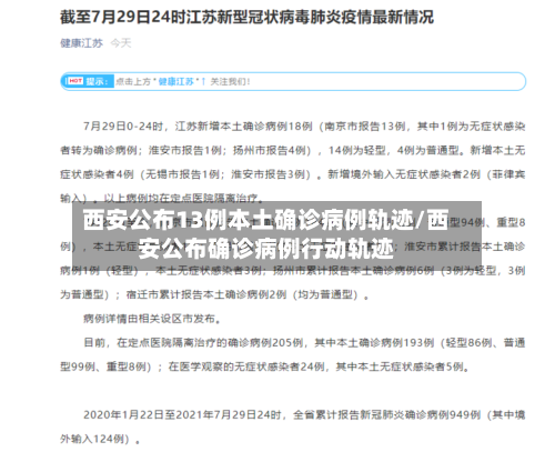 西安公布13例本土确诊病例轨迹/西安公布确诊病例行动轨迹